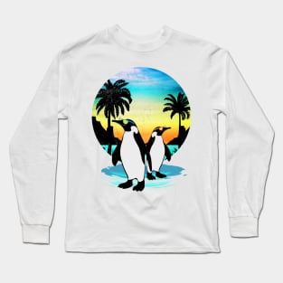 Penguin summer vibes Long Sleeve T-Shirt